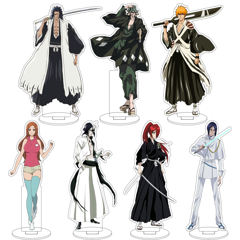 Anime Manga Merchandise - 16 センチメートルアニメブリーチ黒崎一護日番谷冬士郎朽木ルキア石田雨竜井上織姫 Cos アクリルフィギュアスタンド装飾品