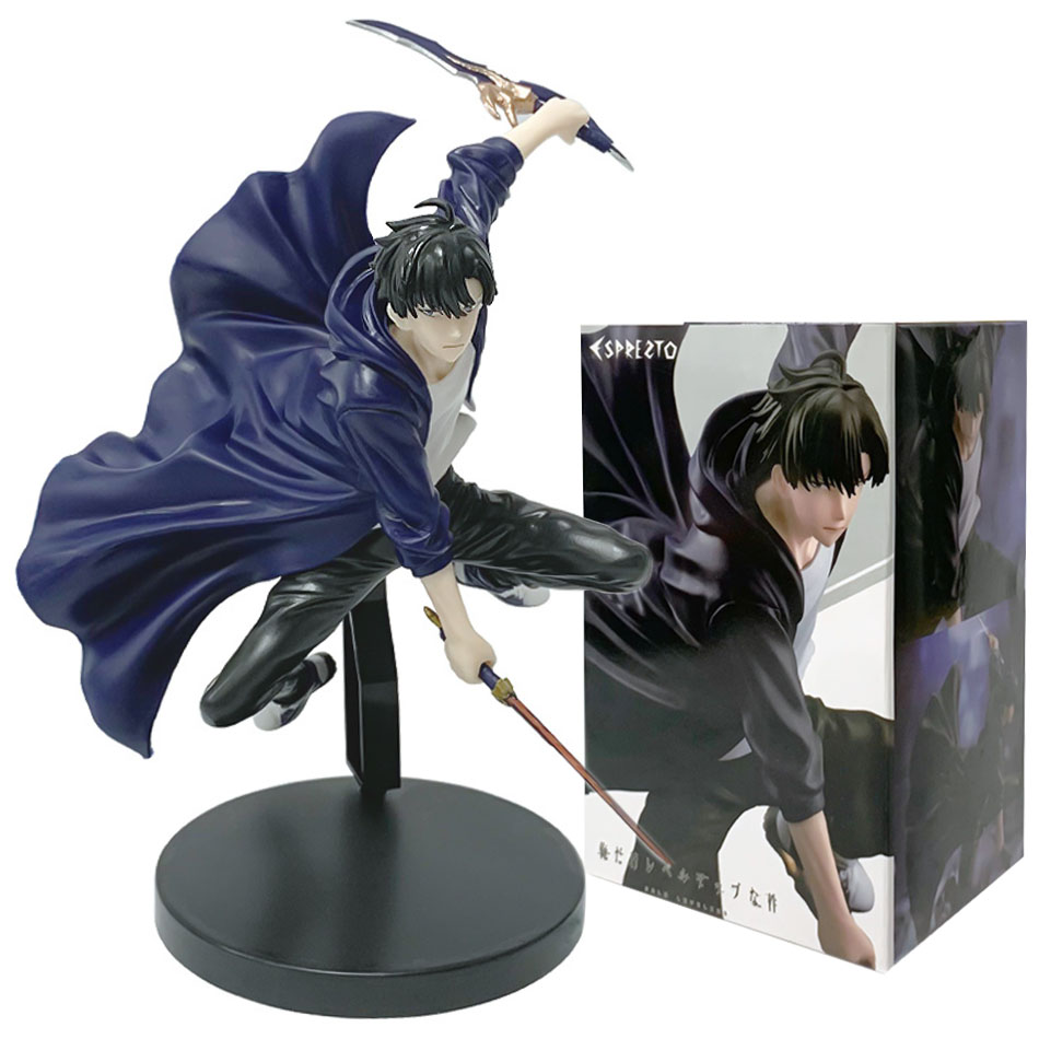Anime Merchandise Solo Leveling - アニメソロレベリングフィギュア 18 センチメートルアクションソン・ジヌキャラクターバトルバージョン Pvc モデルのおもちゃデスクトップ装飾誕生日プレゼント