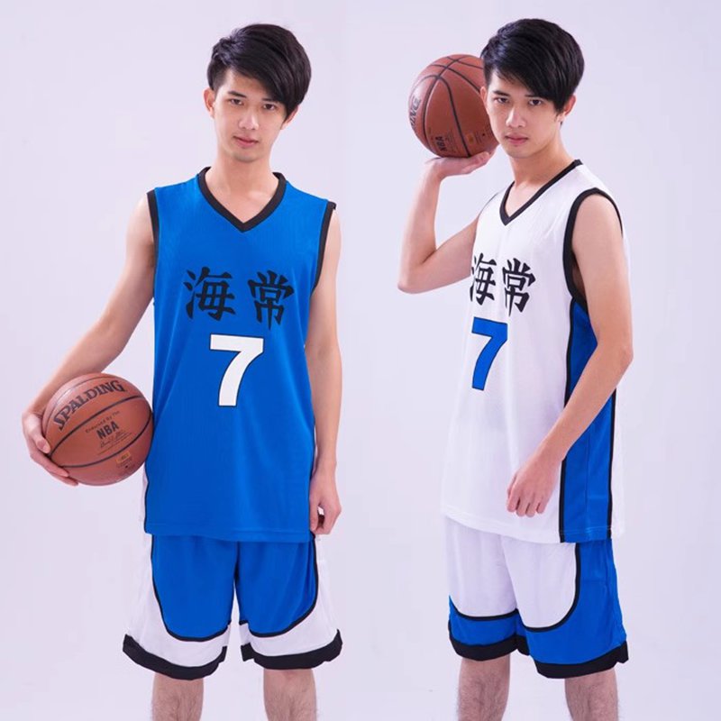 Anime Merchandise Online - Kaijo バスケットボール学校の制服黄瀬涼太男性ジャージスポーツウェア Tシャツショーツセットコスプレ衣装