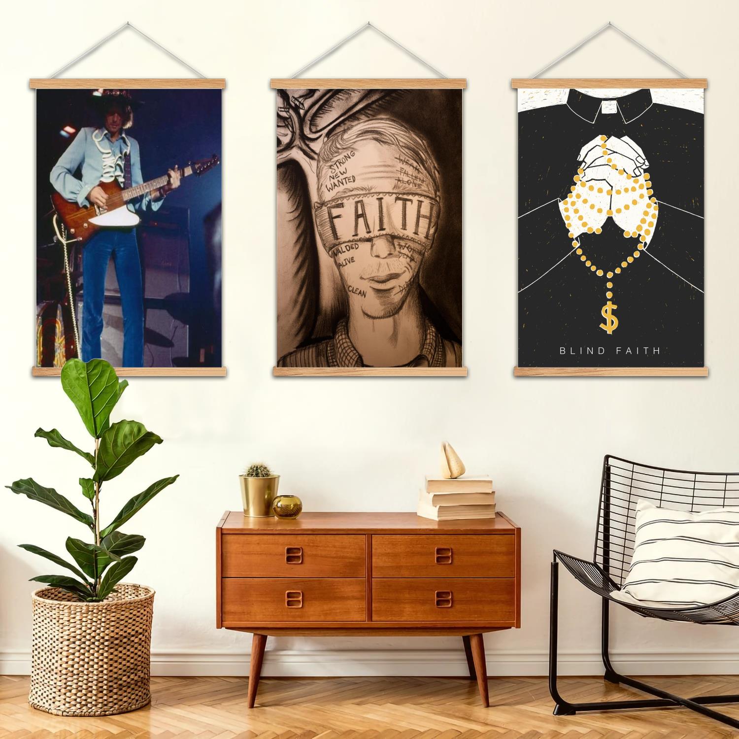 Art Print Framed - Blind Faith 額装壁掛け絵画 キャンバスアートポスターとウォールアート、絵画プリント、モダンな家族の寝室の装飾、装飾画