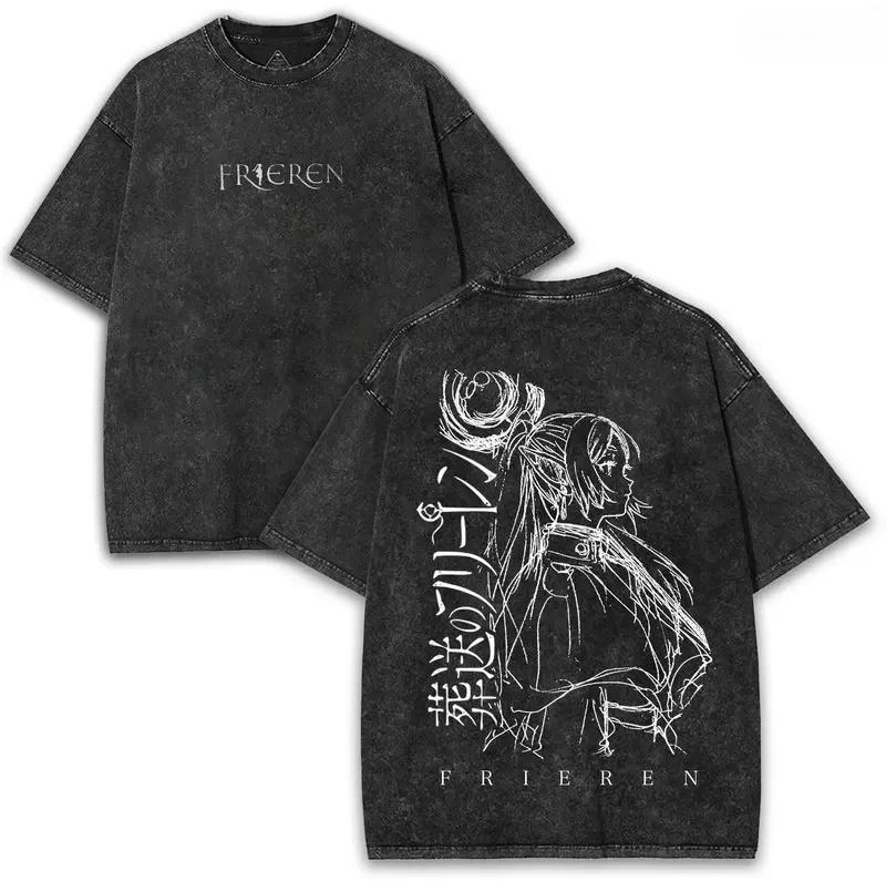 Frieren Anime Merchandise - フリーレン Tシャツ Beyond Journey's End アニメ服男性女性