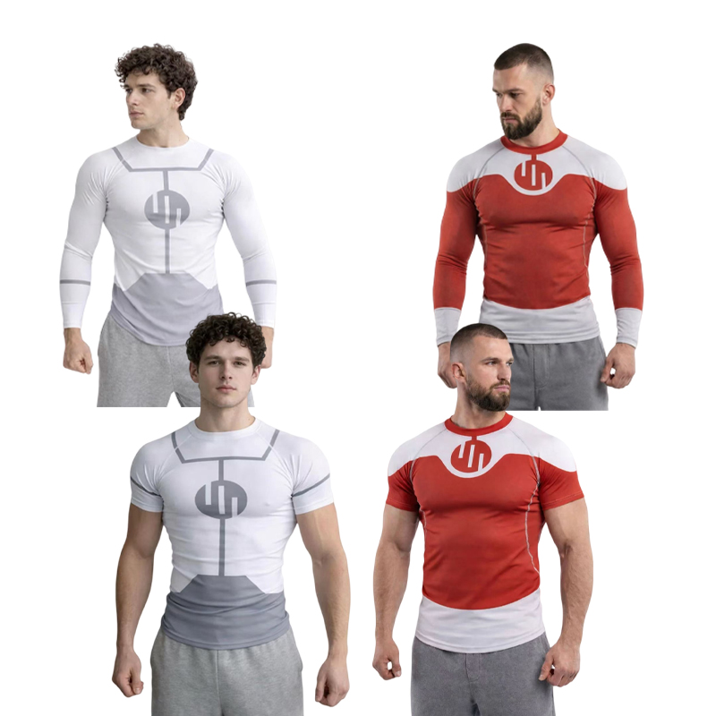 Anime Merchandise Online - 無敵のコスプレラッシュガードダイビング Tシャツ BJJ ラッシュガード長袖半袖 MMA 服男性女性