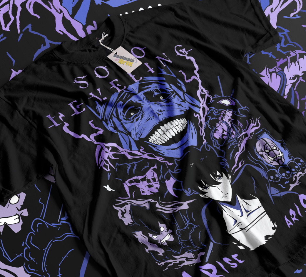 Anime Merchandise Solo Leveling - ユニセックスTシャツ,レベリング,アニメ,ソフト,マンガ,歌う,ジンウー,すべてのサイズ