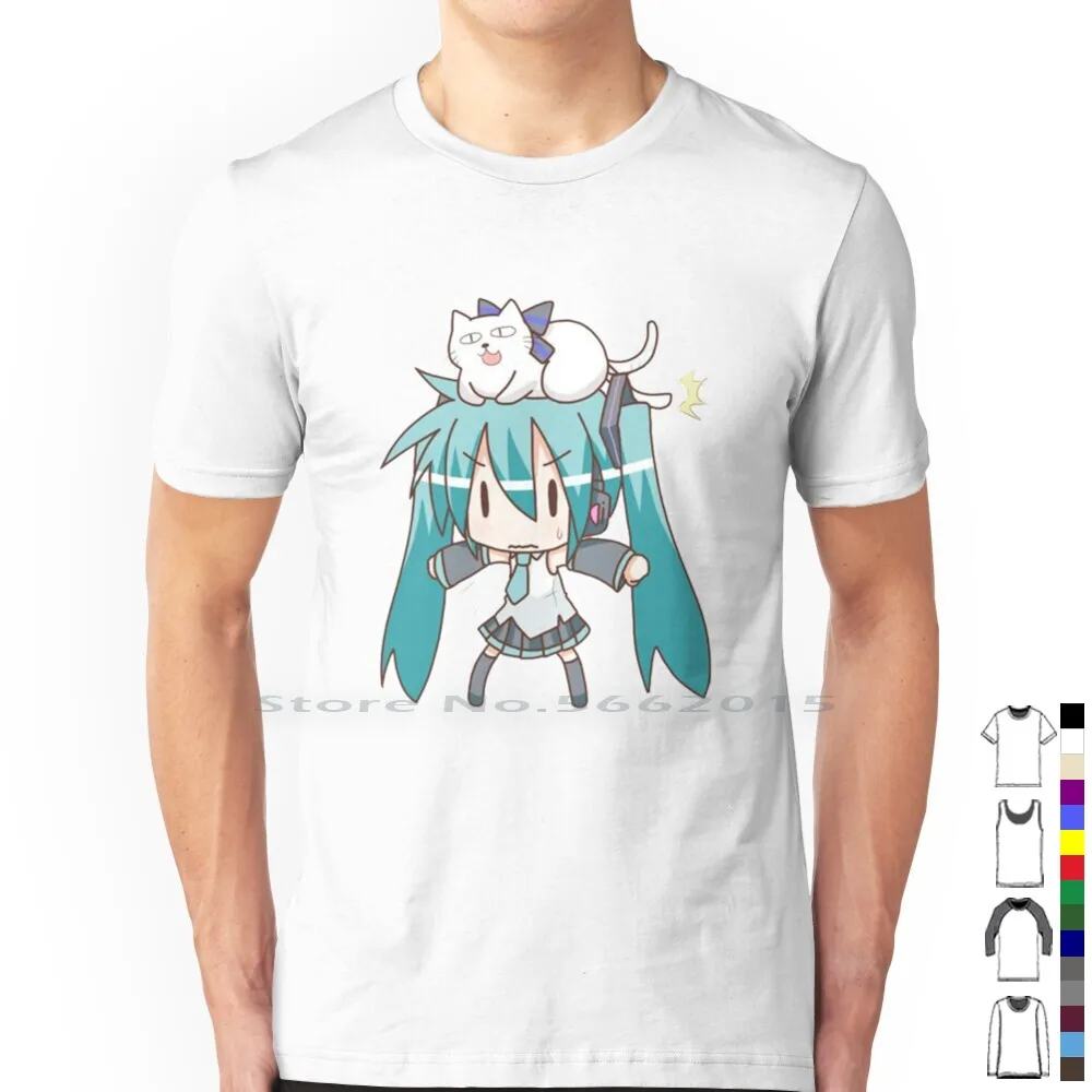 Anime Merchandise Online - ミク半袖Tシャツ綿100% 、カワイイアニメガールトップ、日本マンガ
