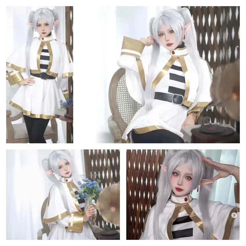 Frieren Anime Merchandise - Sousou No Frieren コスプレ衣装ウィッグ靴アニメフィギュアマジシャンドレスエルフ耳ハロウィンパーティークリスマス女性用