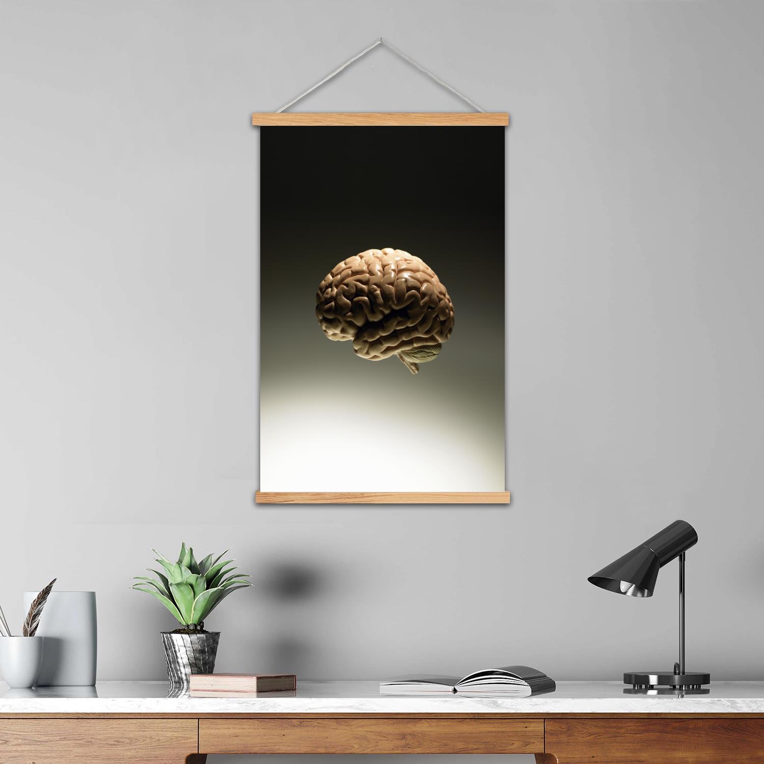 脳の額入り壁画キャンバスアートポスター、ウォールアート、絵画 - Art Print Framed のレビューと価格