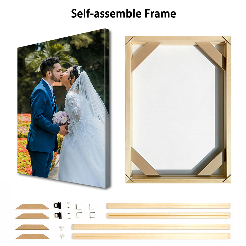 1枚のカスタマイズされた写真をキャンバスに印刷し、DIY木製 - Art Print Framed のレビューと価格