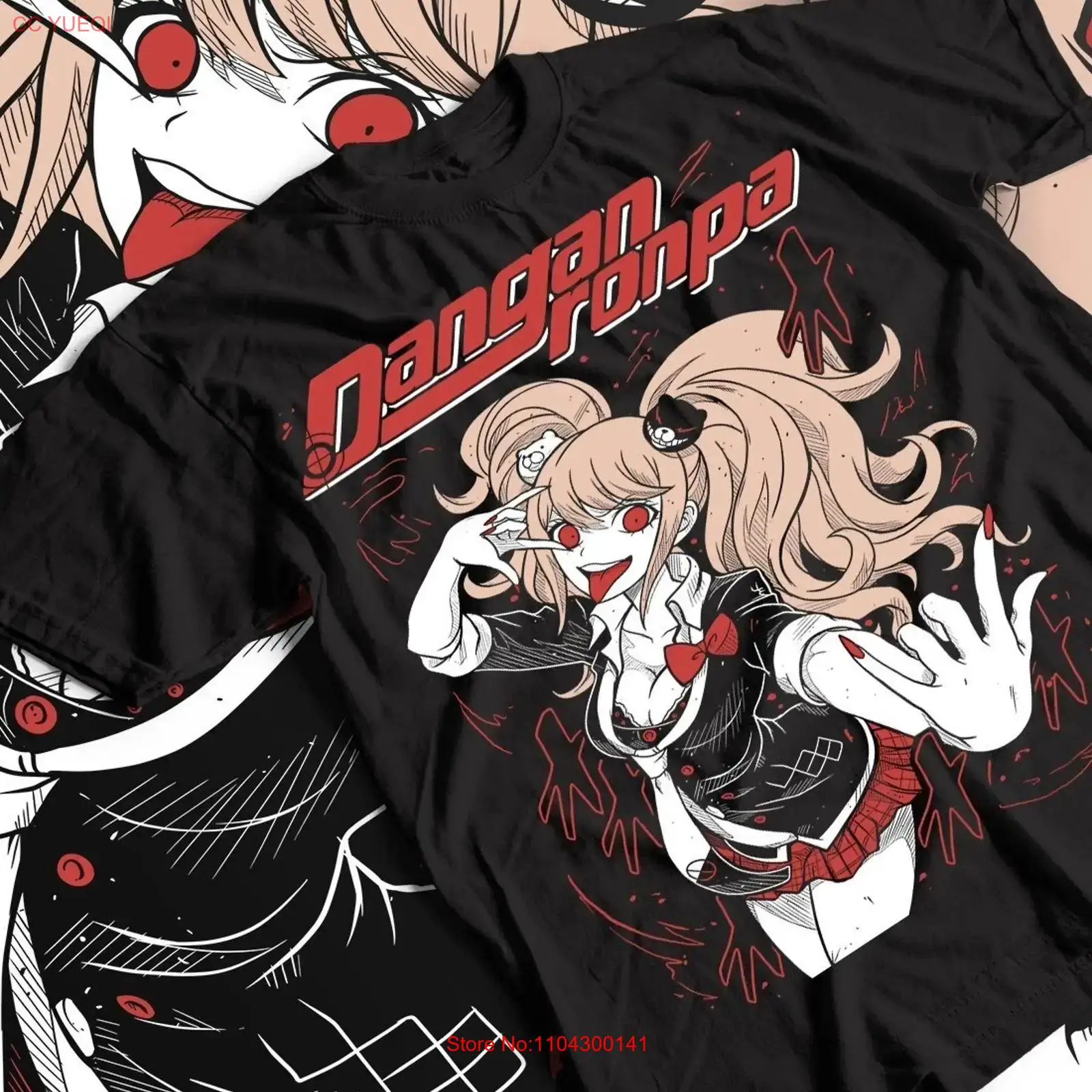 アニメ Tシャツ 江ノ島盾子 ダンガンロンパ 面白い ブラッ - Anime Merchandise Online のレビューと価格