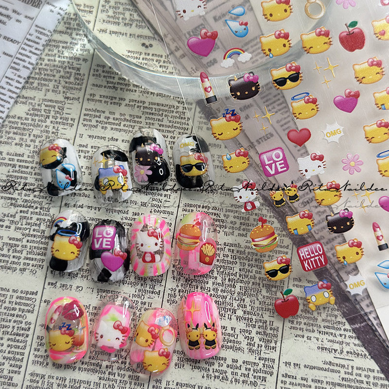 サンリオ-漫画のネイルステッカー,日曜大工の装飾,ネイルアー - Anime Merchandise Nepal のレビューと価格