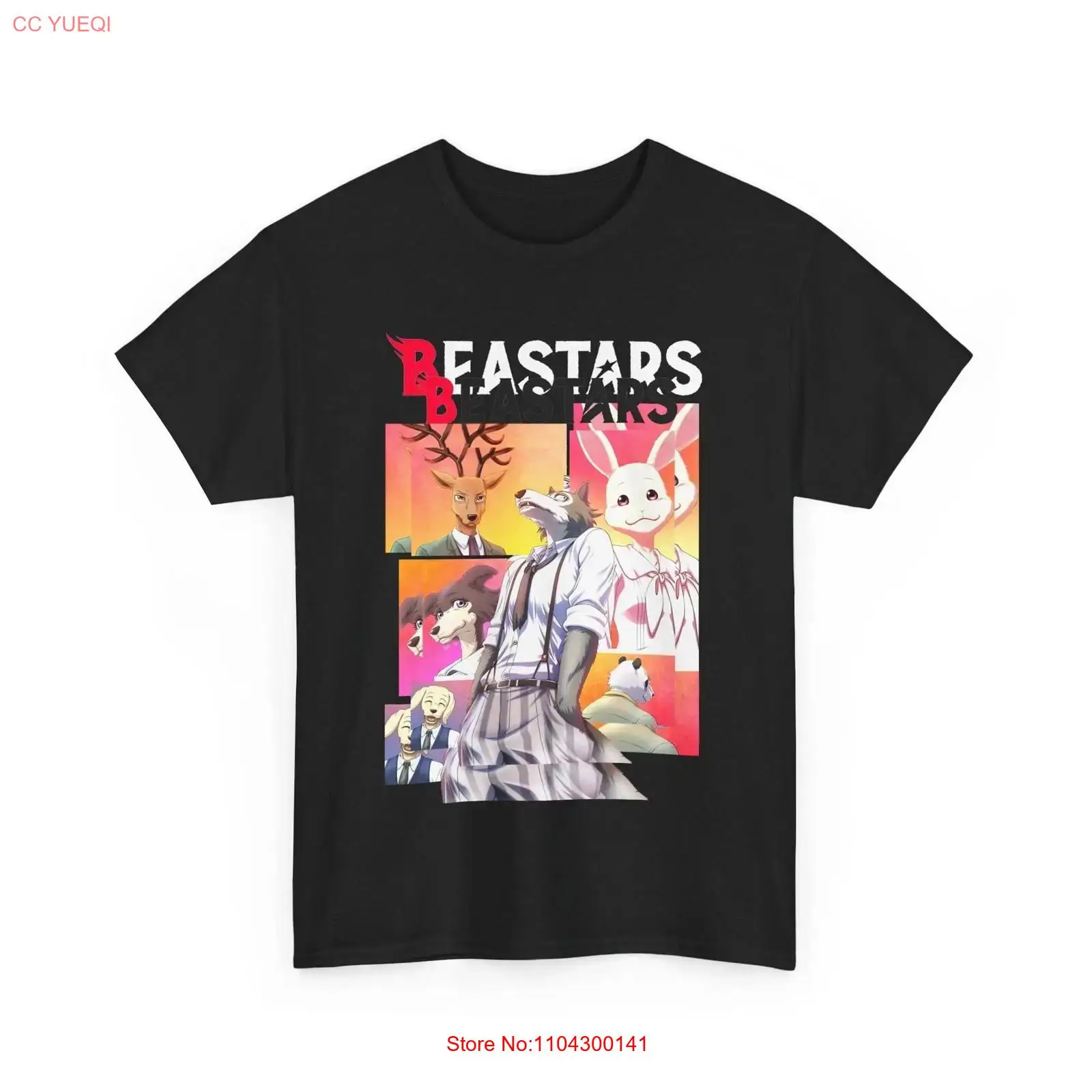 アニメビースターズ レゴシ ブラックTシャツ ヴィンテージ風 - Anime Merchandise Online のレビューと価格