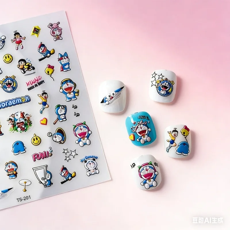 アニメドラえもんかわいいネイルアートステッカーかわいいジング - Anime Merchandise Nepal のレビューと価格