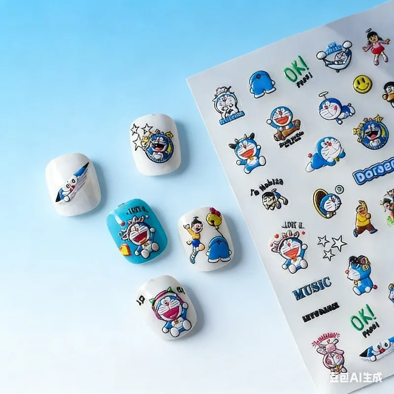 アニメドラえもんかわいいネイルアートステッカーかわいいジング - Anime Merchandise Nepal のレビューと価格