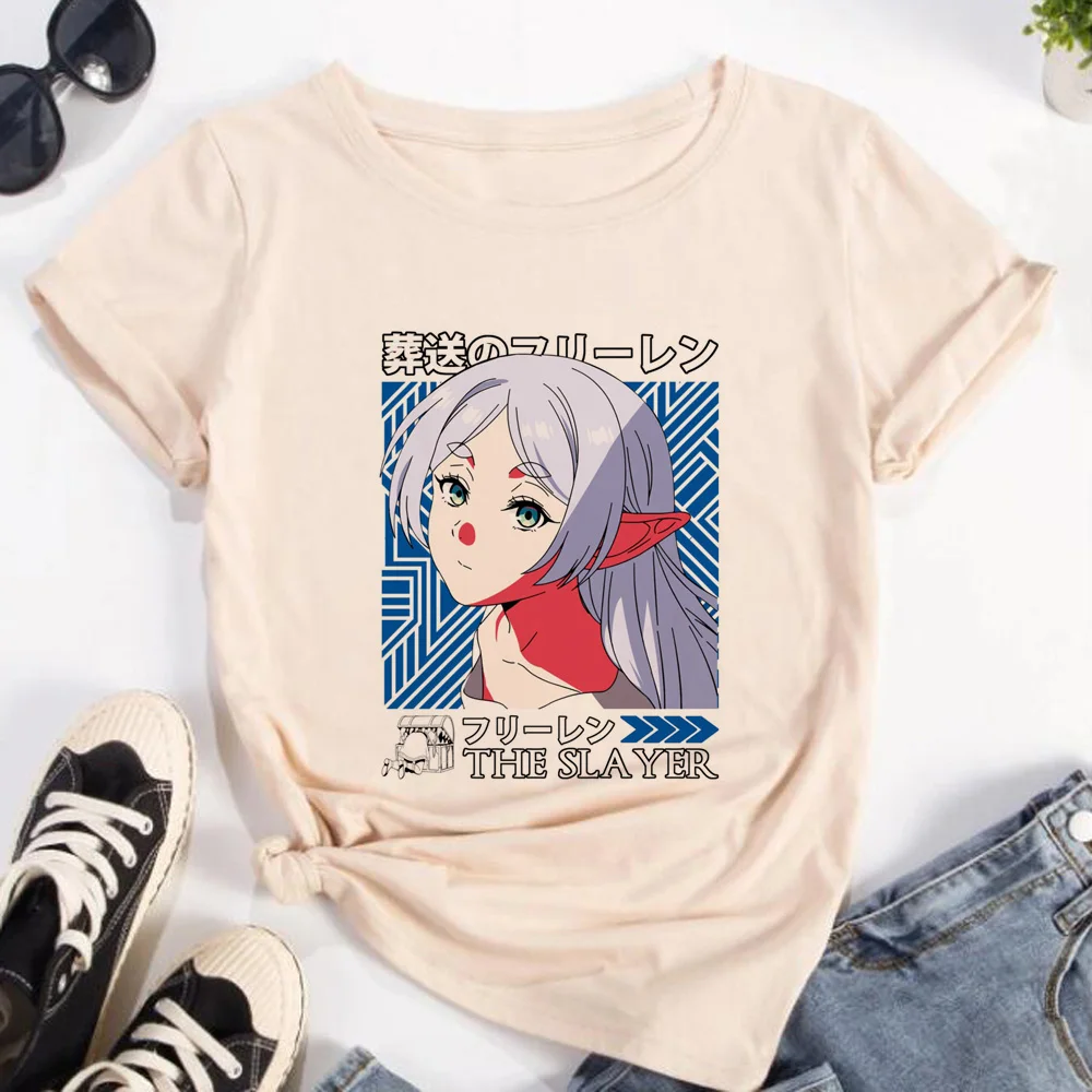Frieren Tシャツ女性ストリートアニメ面白い Tシャツ - Frieren Anime Merchandise のレビューと価格