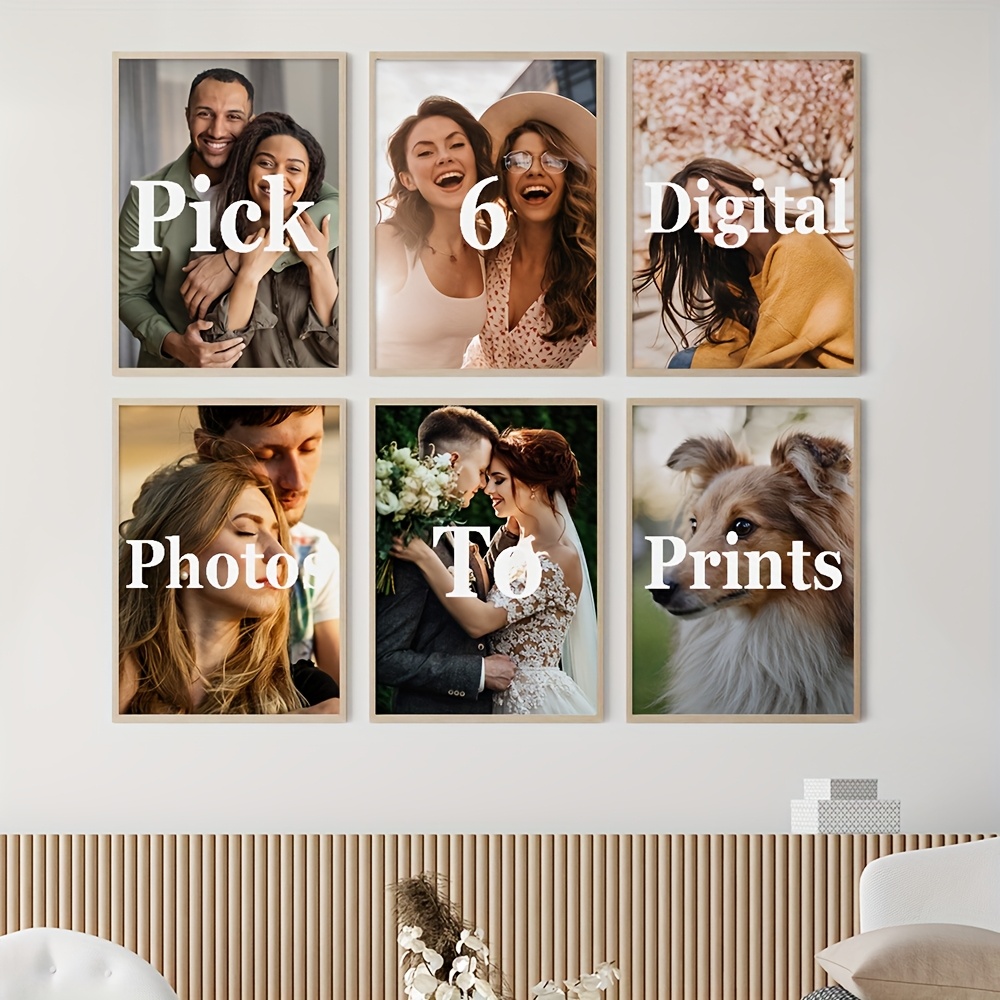 6 ピース/セットカスタムキャンバスプリント写真壁アートパー - Art Print Framed のレビューと価格